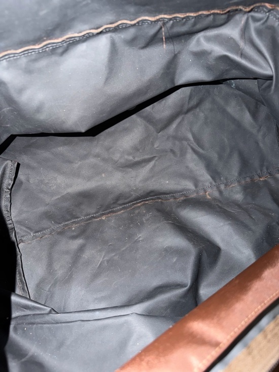 Longchamp Brown Canvas Duffel with Tan Leather Trim - Picture 8 of 11